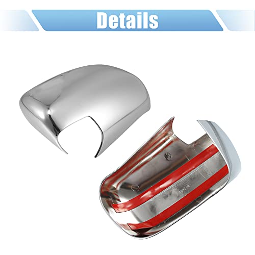 X Autohaux 1 Pair Car Exterior Chrome Plated Mirror Cover Full Mirror Cover Covers Cap Overlay For Toyota Sienna 2005-2008 For Toyota Tacoma 2005-2011 #TOP5