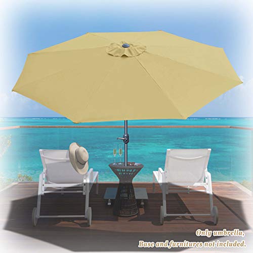 Strong Camel 9' Parasol New Patio Garden Umbrella Sunshade Market Outdoor-Beige #TOP3