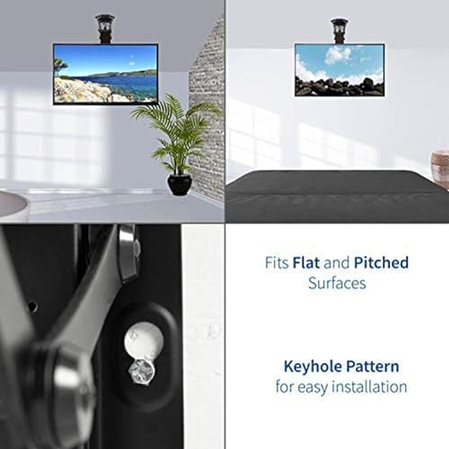 Support TV réglable plafond mural électrique rabattable écran 32-55 - 7