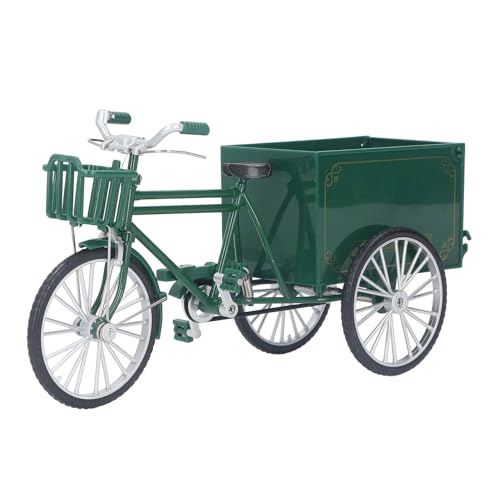 FUZHUI Vintage Tricycle Model - Unique Nostalgic and Quality Alloy Construction for Home Decor and Imaginative Play (Green)