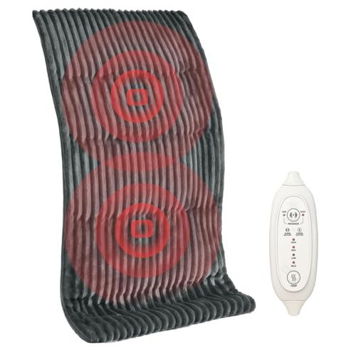 Heat Massaging Weighted Heating Pad for Back Pain Relief