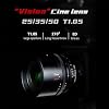 7artisans 25mm/35mm/50mm T1.05 Large Aperture Cine APS-C Lens Compatible for Micro 4/3 Mount