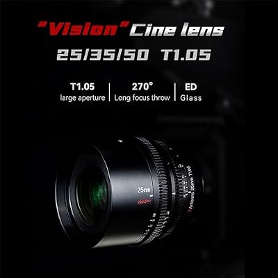 7artisans 25mm/35mm/50mm T1.05 Large Aperture Cine APS-C Lens Compatible for Micro 4/3 Mount