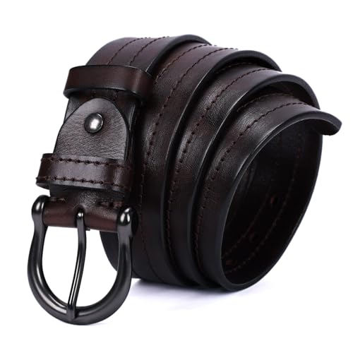 Italian Full Grain Braided Genuine Leather Belt, Western Cowboy Work Style2