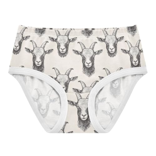 Girls Underwear Soft Cotton Goat Kids Panties in Sizes 2/3t, 4t, 5t, 6 and 8