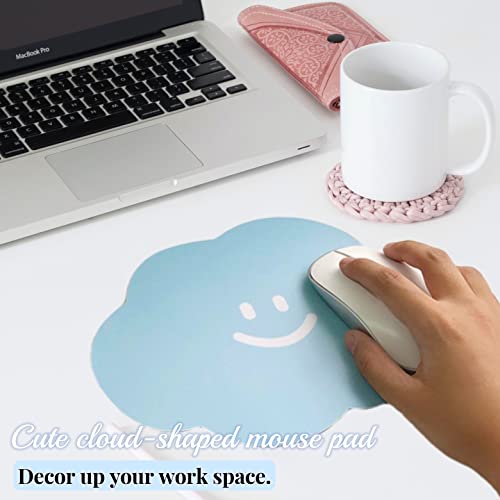 Roxicrokc Mouse Pad Cute 2 Pack, Small Waterproof Pvc Mousepad, Non-Slip Rubber Base Personalized Computer Mouse Mat For Office Home (Cloud Mouse Pads) #TOP5