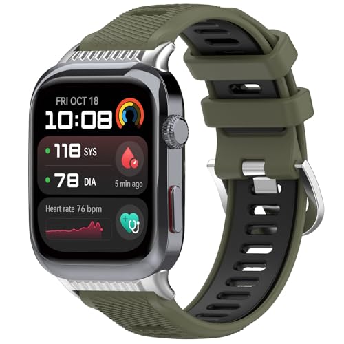 [LICHIFIT] For Huawei Watch D2�p�o���h 22MM�x���g ���F �ւ��o���h �V���R���� �_�炩�� �ʋC�� �ϋv�� �X�|�[�c�o���h �A�N�Z�T���[�i�W�����O���O���[���u���b�N�j