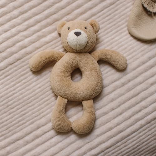 Burt's Bees Baby Organic Cotton Plush Animal Rattle - Image 3