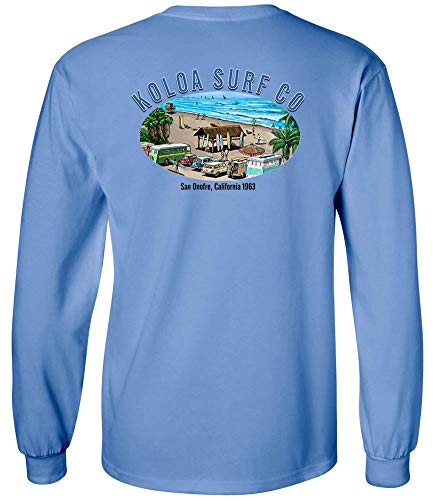 Koloa Surf Mens San Onofre Logo Long Sleeve Heavy Cotton Tee - Reg, Big and Tall