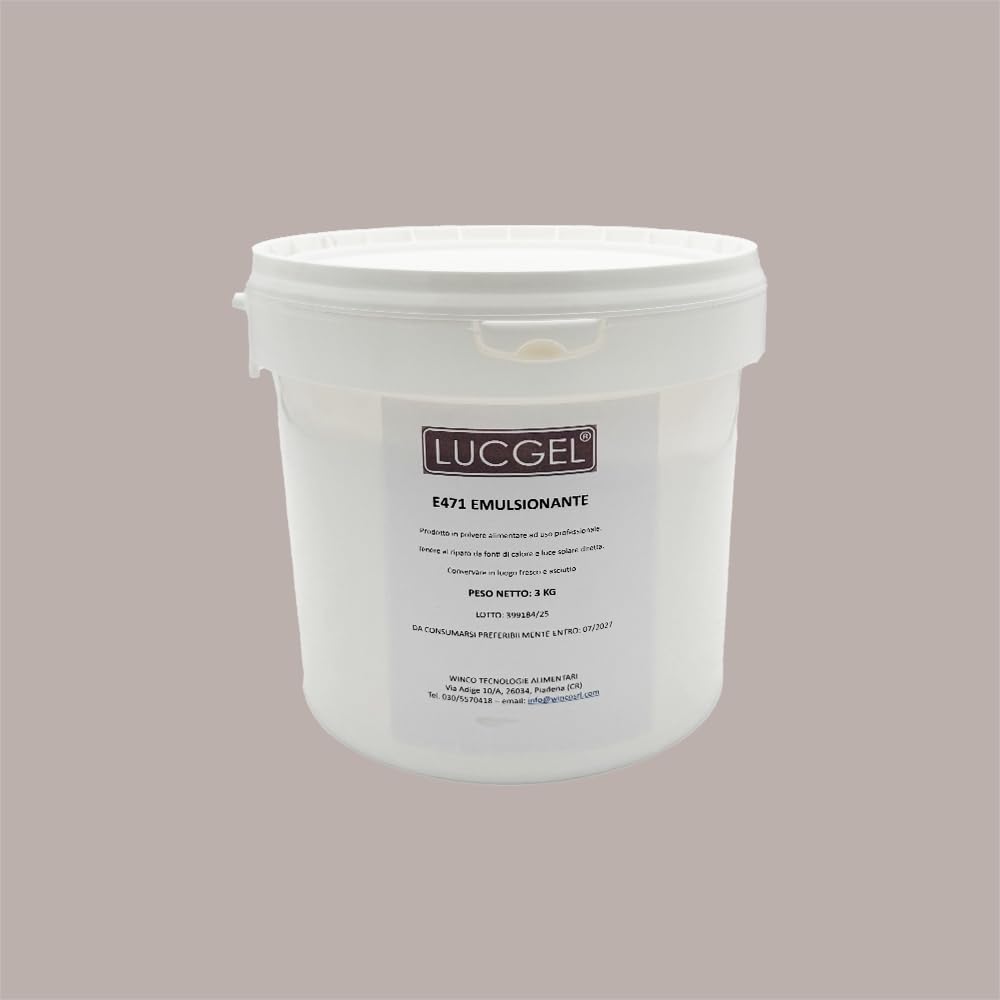 Lucgel 3 Kg Emulsionante Mono di Digliceridi degli Acidi Grassi Additivo E471
