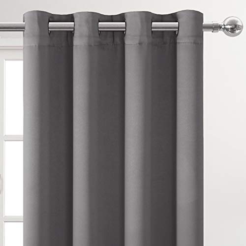 Image of DWCN Blackout Curtains for Bedroom Living Room 52 x 45 Inch 2 Panels Grey