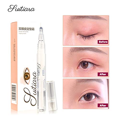 ErYao Double Eyelid Glue Pen, Invisible Double Eyelid Styling Cream Stick, Long Lasting