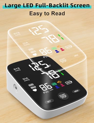 Aile FC-BP111 Blood Pressure Monitor For Home Use: Aile Blood Pressure Machine With Large Led Backlit Screen- Large Blood Pressure Cuff Arm Bp Monitor Easy To Use thumb #2