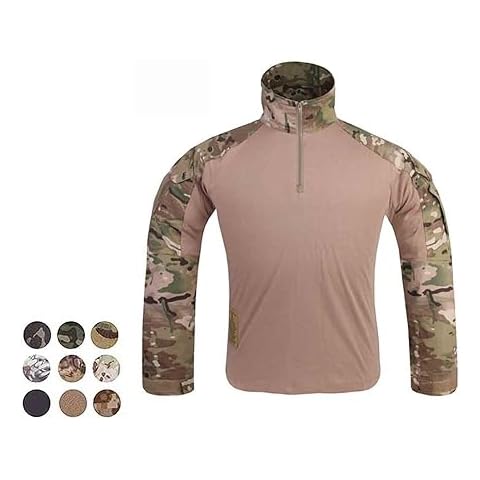 Emerson Airsoft Tactical Military Shirt Combat Gen3 Shirt (US, Alpha, Large, Regular, Regular, MC) Cover