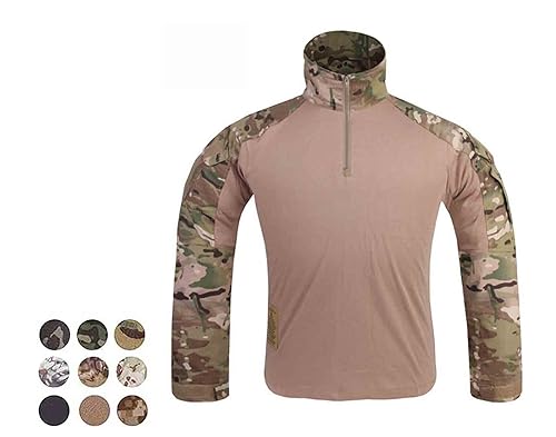 Emerson Airsoft Tactical Military Shirt Combat Gen3 Shirt (US, Alpha, Small, Regular, Regular, Woodland)
