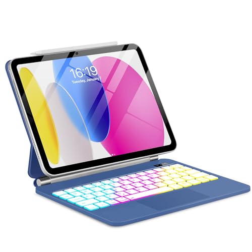 TabletKeyer Magic for iPad A16 11th/10th Generation Case with Keyboard,Trackpad