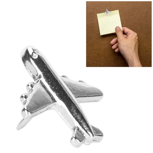 Hapivida Aeroplane Push Pins, Decorative Metal Aircraft Thumb Tacks with Clear Storage Box 30pcs for Cork Notice Boards Maps Photos - Image 2