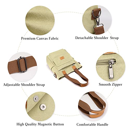 Image of CORIOS Women Handbag Canvas Shoulder Bag Casual Top Handle Bag