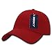 DECKY Low Crown Cotton Baseball Caps, Red