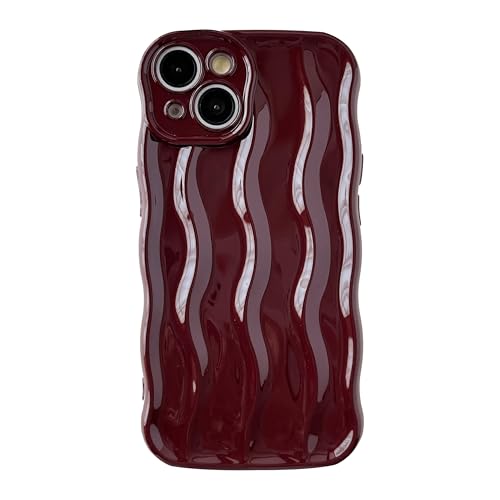 Coque iPhone 14 motif ondulations d'eau rouge pour votre style