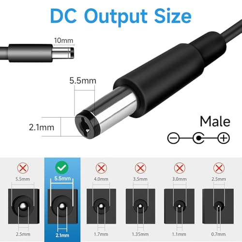 Image of 24V 2A Power Supply 2 Pack, UL Listed 24 Volt 48W LED Power Supply Adapter, 100-240V AC to 24V DC Converter Adapter with 5.5mm x 2.1mm DC Plug for LED Strips