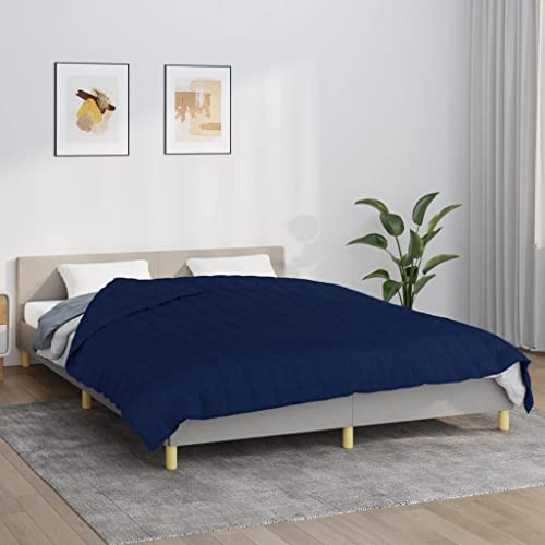 Vidaxl Coperta Ponderata Blu 220X240 Cm 15 Kg Tessuto - 2