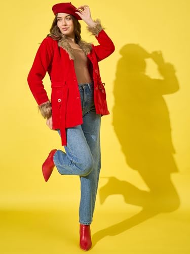 Image of Buynewtrend Velvet Winter Coat Women Jacket With Soft Fur