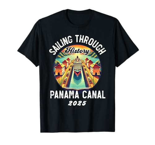 Retro Canal de Panamá Canal Panamá Canal Navegando Cruising, Vintage Camiseta