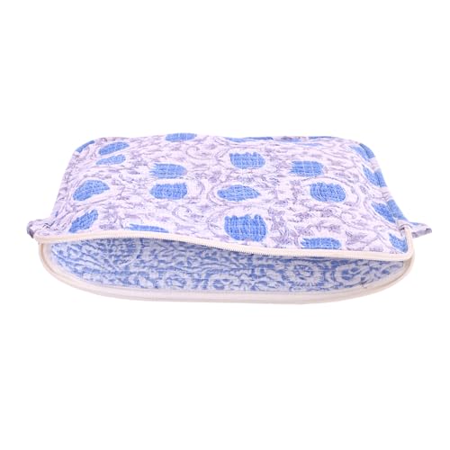 Housse matelassée ordinateur 15" fermeture éclair fleur - 4