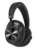 Bluedio T6S Bluetooth Headphones Over Ear with Mic, Active Noise Canceling Headset Voice Control Support Amazon Web Services (AWS), Wireless headphones for Cell Phone/PC, 32-Hrs Play Time, Black
