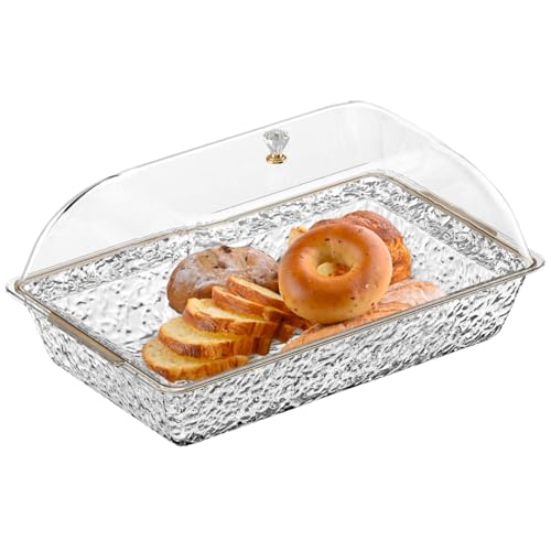Fyrdyn Bandejas De Servir Comida para Fiesta - Vajilla De Buffet,41.5x25cm Bandejas De Exhibición De Comida con Tapa Y Compartimentos,para Fiestas Festivales Cumpleaños Eventos Aperitivos Galletas