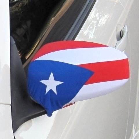 Juego de 2 fundas para espejos retrovisores laterales con bandera de Puerto Rico (juego de 2) para la mayoría de automóviles y SUV pequeños