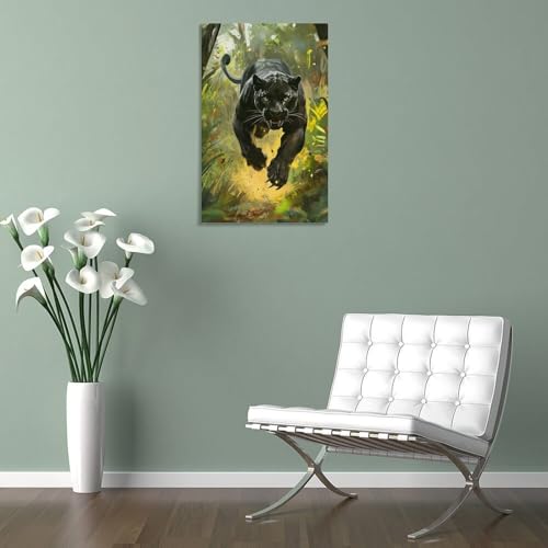 Tableau impression sur toile léopard décoration murale maison - 5