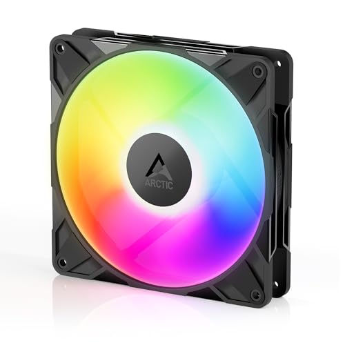 ARCTIC P14 Pro A-RGB - Ventilateur puissant, ventilateur PWM 140 mm avec câble Y séparé, 400-2500 rpm, 0 rpm