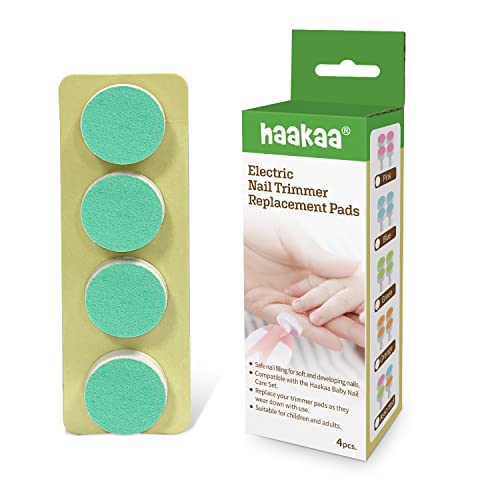 Image of haakaa Electric Nail Trimmer Replacement Pads Baby Nail Trimmer Heads Compatible with All haakaa Nail Trimmers, Suitable for 3-6 Months, Blue