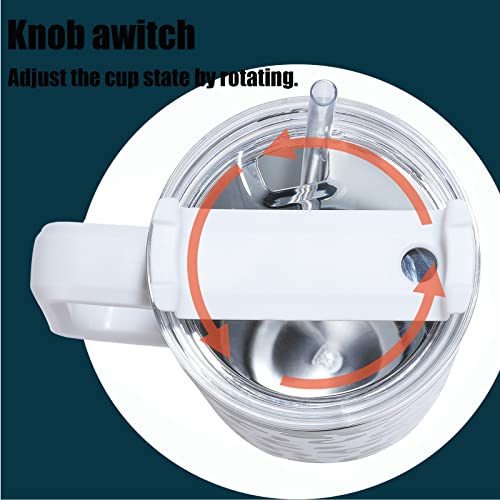 QEAGVJ 52oz Leopard Print Tumbler with Handle, Insulated Stainless Steel Black leopard Coffee Mug Cup with Lid and Straw Double Wall Vacuum Travel Mug Tumbler for Office, Home, Party… - Image 3