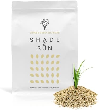 Shade & Sun Premium Grass Seed for Northern Lawns | Made in USA | with Patented ProNitro Coating Technology | Rye Grass Seeds for Lawn, Red Fescue Grass Seed, Kentucky Bluegrass Seed | 1000 sq. ft