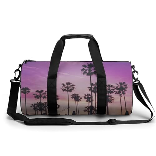 Duffel bag pour camping arbres ciel violet de voyage haute densité