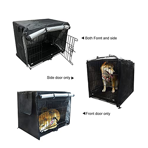 Dog Crate Cover for 30 inch Kennel Cage, Uranshin Dogs Cage Cover Privacy Windproof Safe for Dog, Pet Kennel Cover Crate… - Image 3