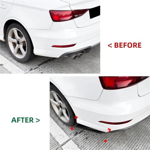 Separadores laterales para parachoques trasero: protector y alerón para Audi A3 S3 8Y 3