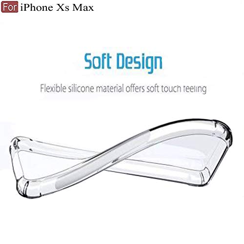 Image of CEDO iPhone Xs Max Clear Case | Soft Flexible Slim-Fit | Full Body 360 Protection Shock Proof TPU Back Cover (Transparent)