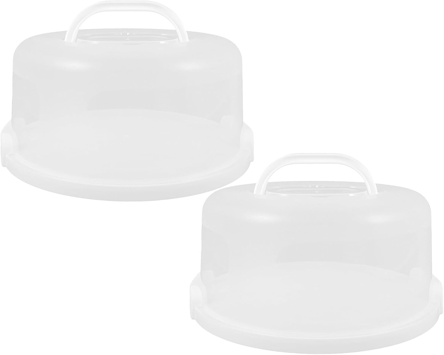 Sewroro Reusable Cake Carrier 2pcs 10-inch Cake Dome with Base and Lid for Party Transport and Kitchen Storage