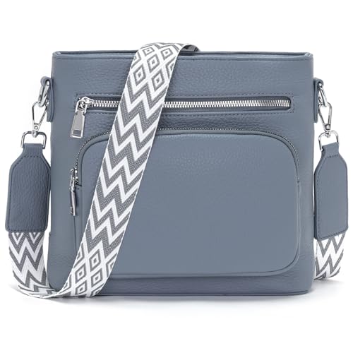 Snmoec umhängetasche damen mittelgroß damen handtasche mittelgross crossbody bag Veganes Leder umhängetasche mit breitem gurt handtaschen schwarz