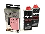 Zippo Handwärmer Lady Premium Set Taschenwärmer Pink klein 6 Stunden Laufzeit + 2 x Benzin