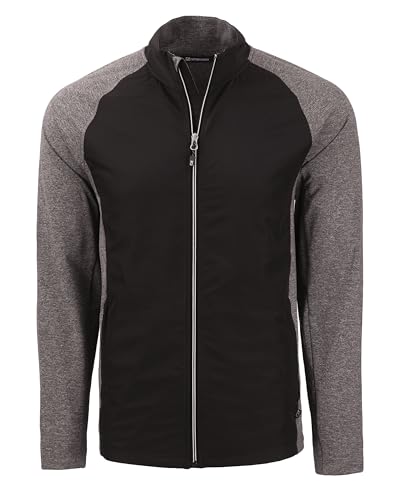 Image of Cutter & Buck Adapt Eco Knit Hybrid Recycled Mens Full Zip Jacket