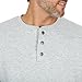 Coleman Men's Long Sleeve Henley Fleece Sweatshirt - 3-Button Placket - Comfortable Cotton Blend for All Seasons (Light Grey Heather, Large)