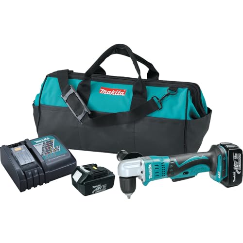 Makita XAD02-R 18V LXT Variable Speed Lithium-Ion 3/8 in. Cordless Right Angle Drill Kit with 2 Batteries (3 Ah) (Renewed)