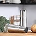 Oil and Vinegar Dispenser Set - Vakoo Stainless Steel Protective Olive Oil Dispenser and Leak Proof Soy Sauce Cruet - Salad Oil Dispensing Bottle Set