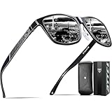 ATTCL Homme Lunettes De Soleil Polarisées Al Mg métal Cadre Super Léger UV400 CAT 3 CE 8587 Noir