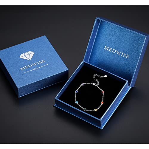 Chakra Ankle Bracelet Sterling Silver Triangle Chakra Anklet 7 Chakra Trigon Summer Beach Anklet Bracelet Link Hot Wife Ankle Bracelet Birthday Christmas Gifts For Women Wife Girlfriend #TOP6